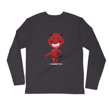 Load image into Gallery viewer, Long Sleeve Fitted Crew Devil Logo